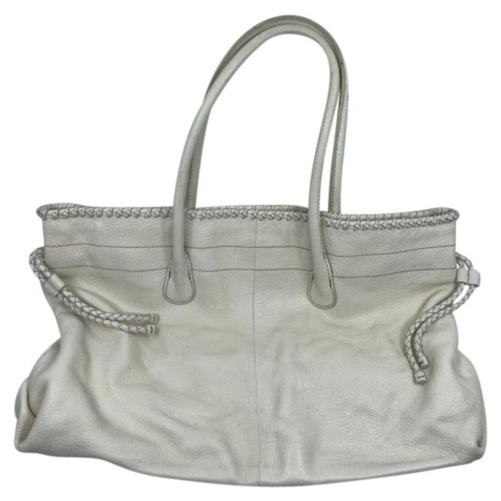 Banana Republic Cream Leather Shoulder Bag
